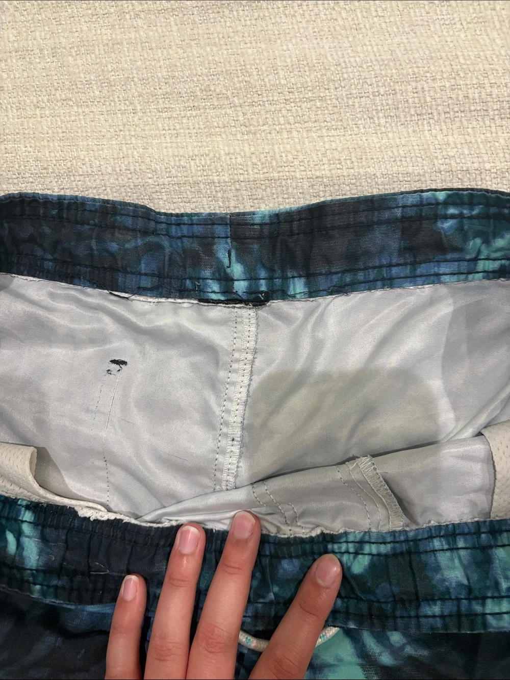 Men's Blue Tie-Dye Swim Shorts